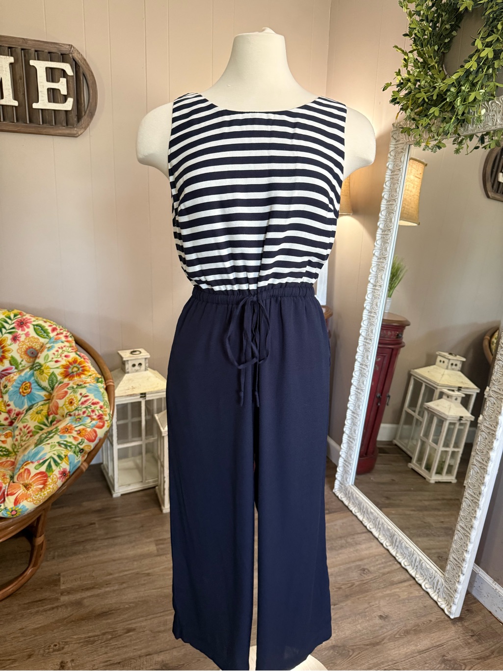 Talbots Striped Sleeveless Jumpsuit — image 6 of 8